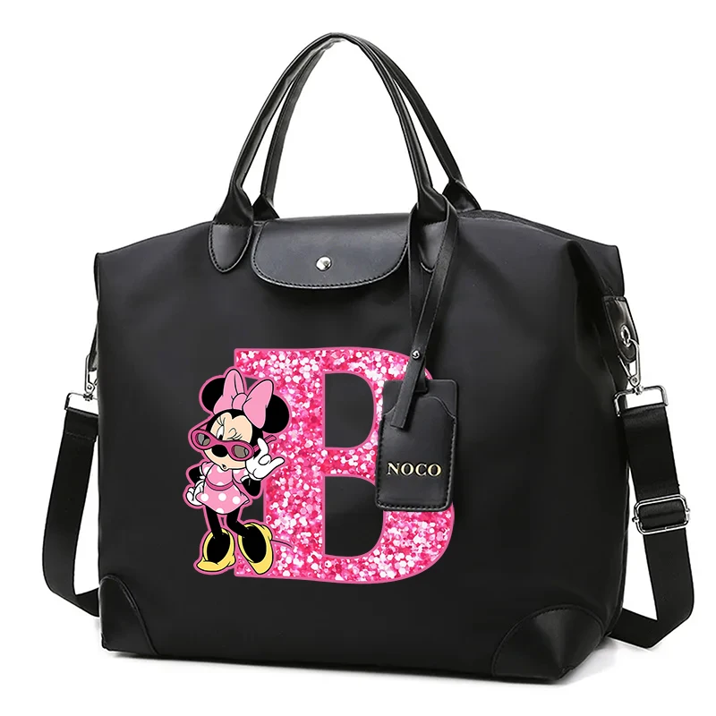 Disney Mickey Mouse Ladies Shoulderbag Women\'s Handbag Large Capacity Waterproof Fashion Gym Bag Luggage Bag Cartoon Anime Gifts