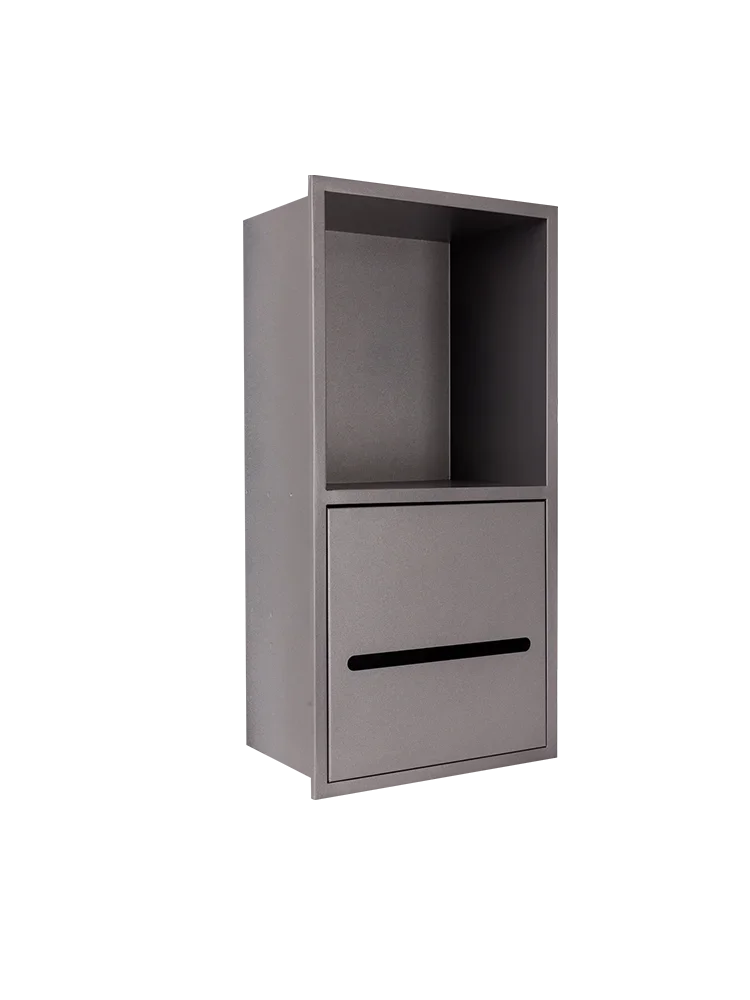 Embedded Stainless Steel Double-Layer Tissue Box Storage Rack Niche Bathroom Storage Cabinet Can Be Customized