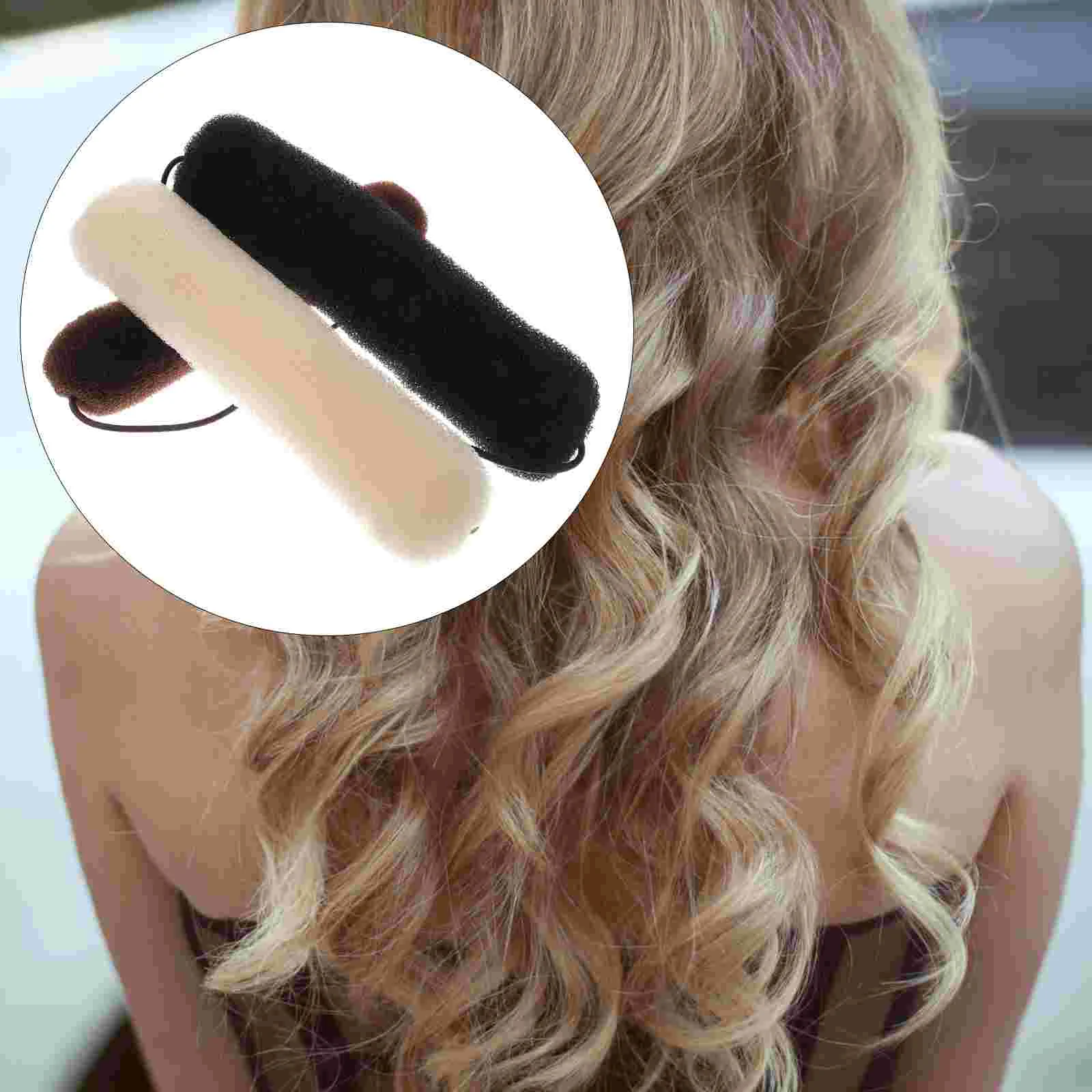 

3 Pcs Elastic Rope Meatball Head Hair Tool Donuts for Buns Maker Kids Accessories Teen Girls Long Thick Curling Wand