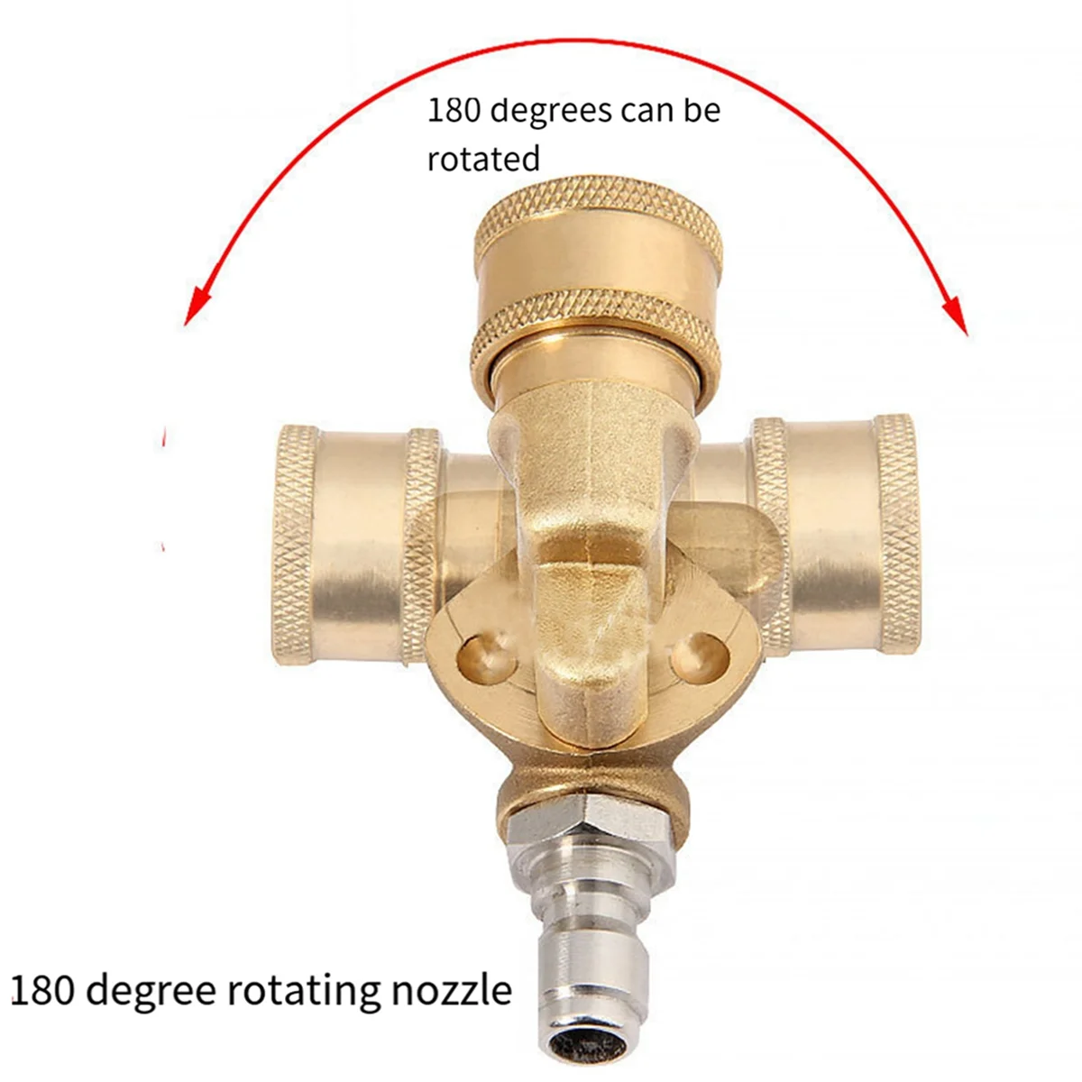 180 °   قطب مشترك جهاز تنظيف يعمل بالضغط العالي غسل فوهة ماء 1/4 اتصال سريع لتنظيف ملحقات آلة غسيل السيارات