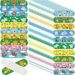 Waterproof Cartoon animal Band Aid, Kawaii, macaco, elefante, leão, tigre, ferida vestir, remendo de gesso, ataduras adesivas, 50pcs, conjunto