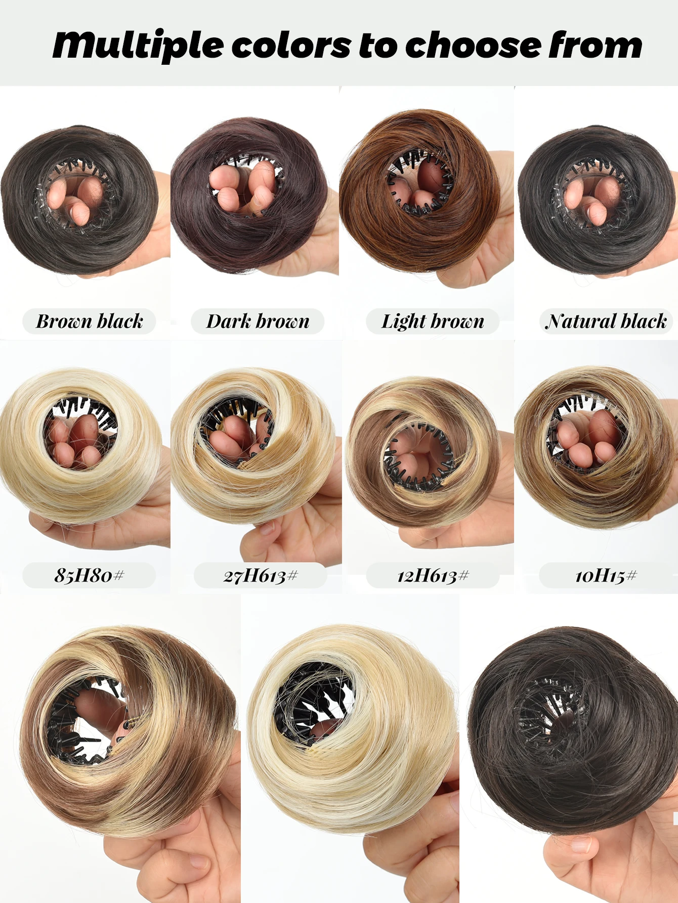 4 Polegada coque de cabelo sintético mágico com círculo clipes elásticos em linha reta donut updo peruca de cabelo em forma de ninho de pássaro retrátil hairpieces