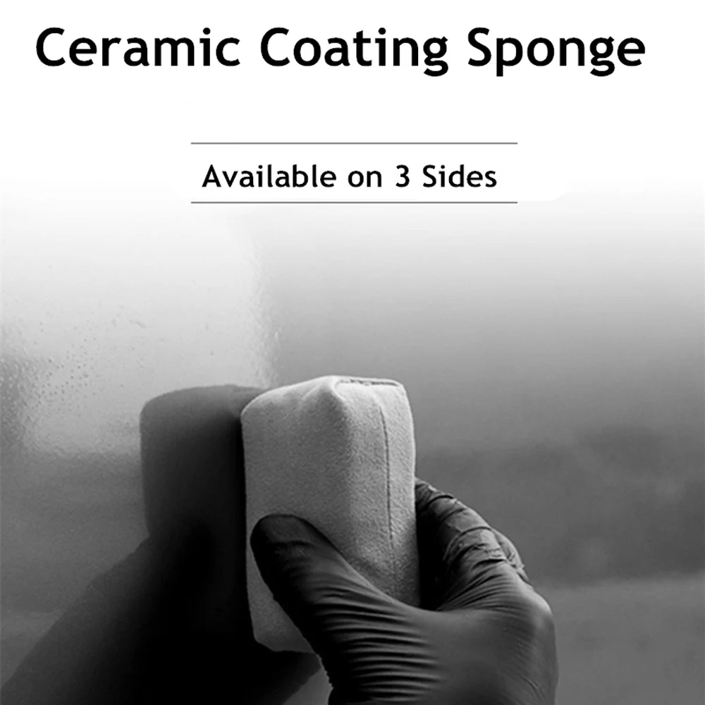 Car Detailing Suede Sponge Applicator Use With Ceramic Coating Soft Durable Sponge Automotive Care Tools Car Accessories