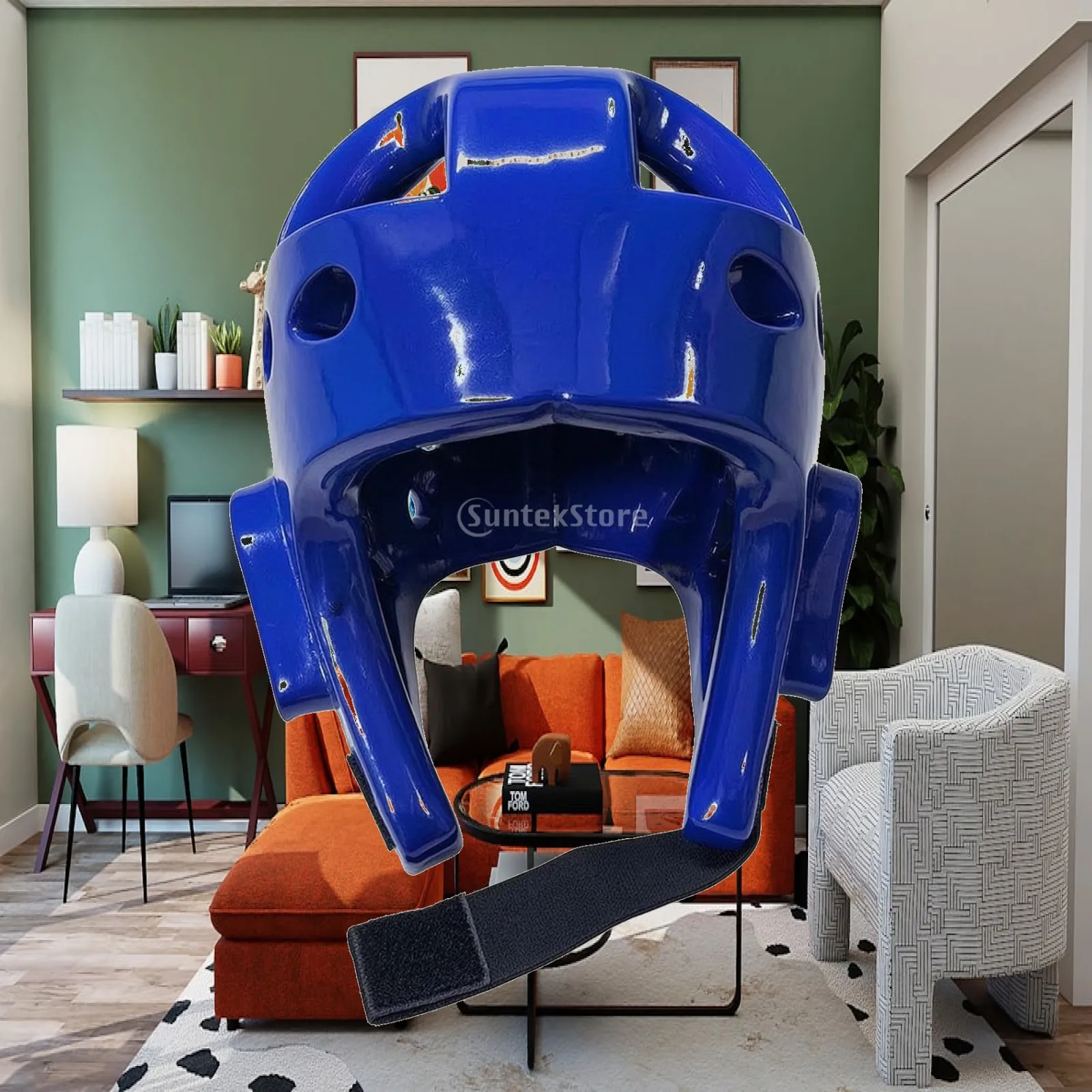 Children Face Shield Boxing Headgear for Youth MMA Sparring Helmet with Ventilation Open Face Secure Chin Strap Protection