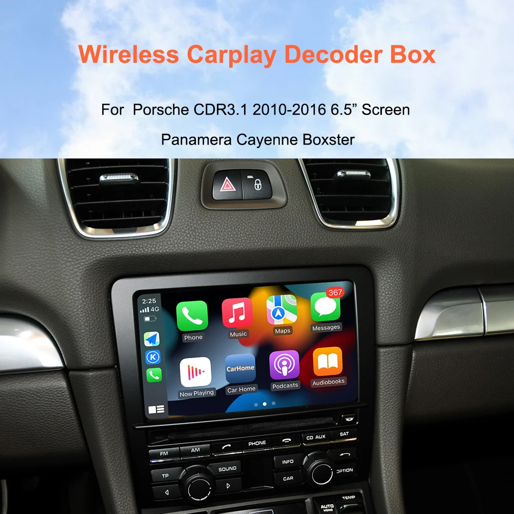 Bonroad OEM Screen Upgrade Decoder Box für Porsche CDR3.1 System Cayenne Boxster Panamera 2010-2016 Carplay Android Auto Modul – Detail 1