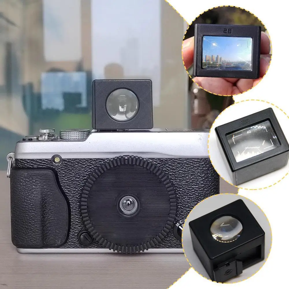 

28mm Optical Waist-level Viewfinder With 35/50 40 Frame Lines Adjustable Shoe Foot Offset HD Optical Glass Material