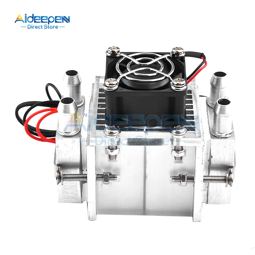 1Pcs Diy DC 12V 12A 140W Tec Peltier Semiconductor Refrigerator Water Cooling Air Conditioning Mechanism For Cooling And Fan