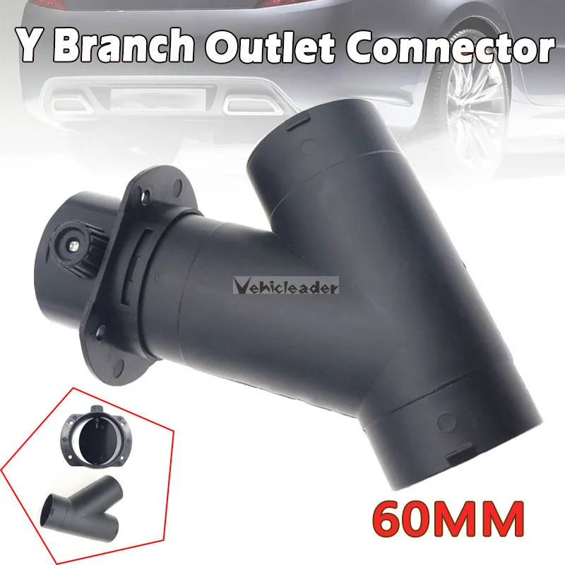 60mm Y Branch Outlet Connector Air Vent Ducting & Vavle Flap For Air Diesel Heater Exhaust Connection Pipe Car Accessories