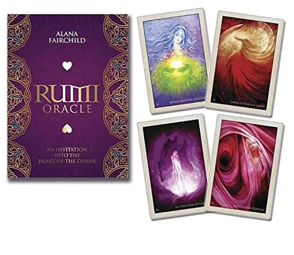 Rumi Oracle Cards A 44 Tarot Divination Board Games Taro Oracle Deck Playing Full English Mysterious Verson