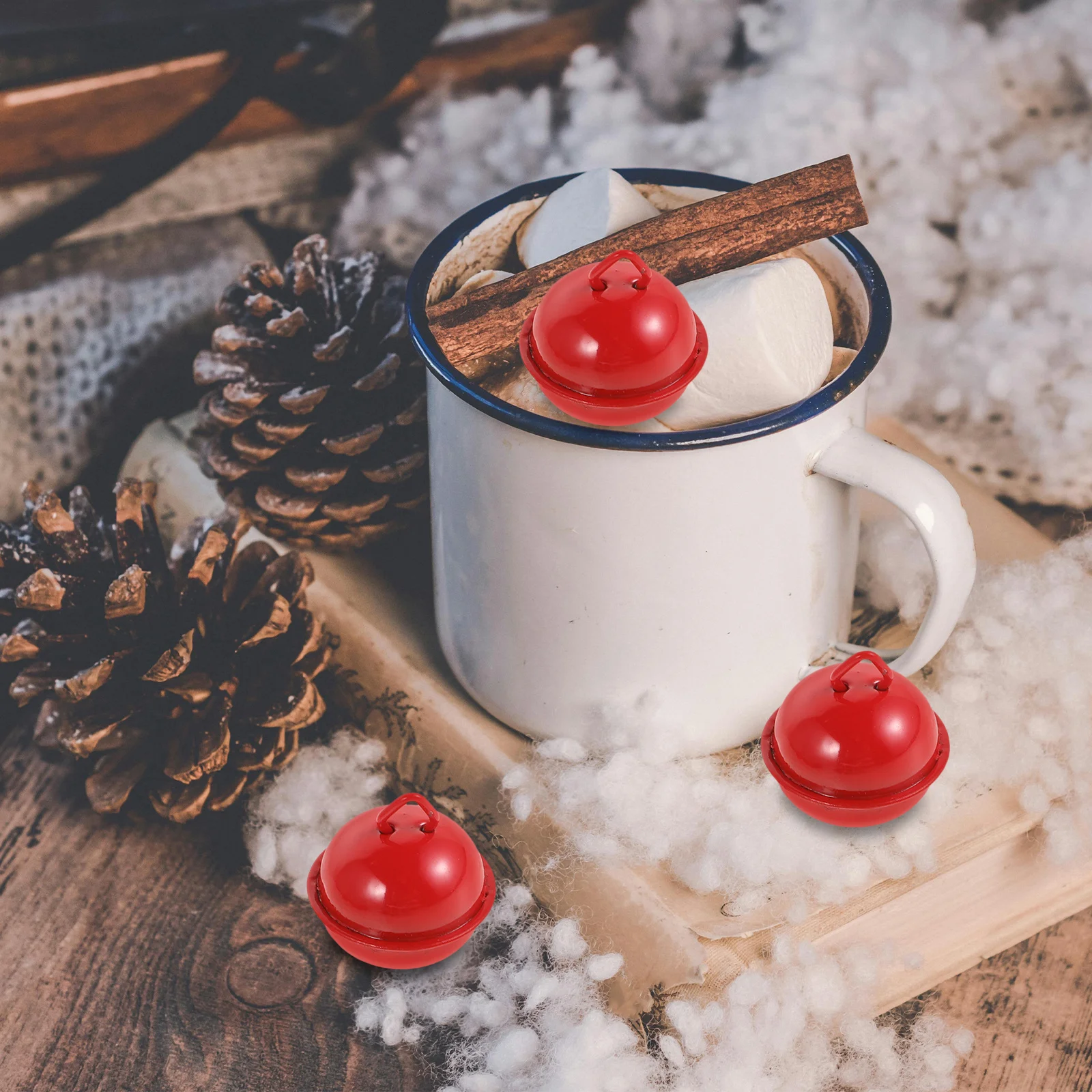 

100pcs Small Christmas Diy Jewelry Accessories Decoration Diy Jewelry Accessories Craft Alloy Pendant Holiday Home Decor Red