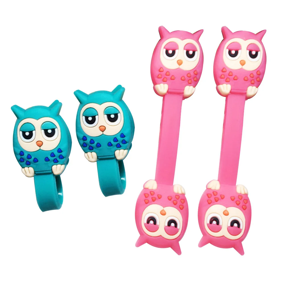 

10pcs Owl Cable Organizer Reusable Weatherproof Lightweight Buckle Design Wire Wrap For Home Garage Car Travel Headset Winder