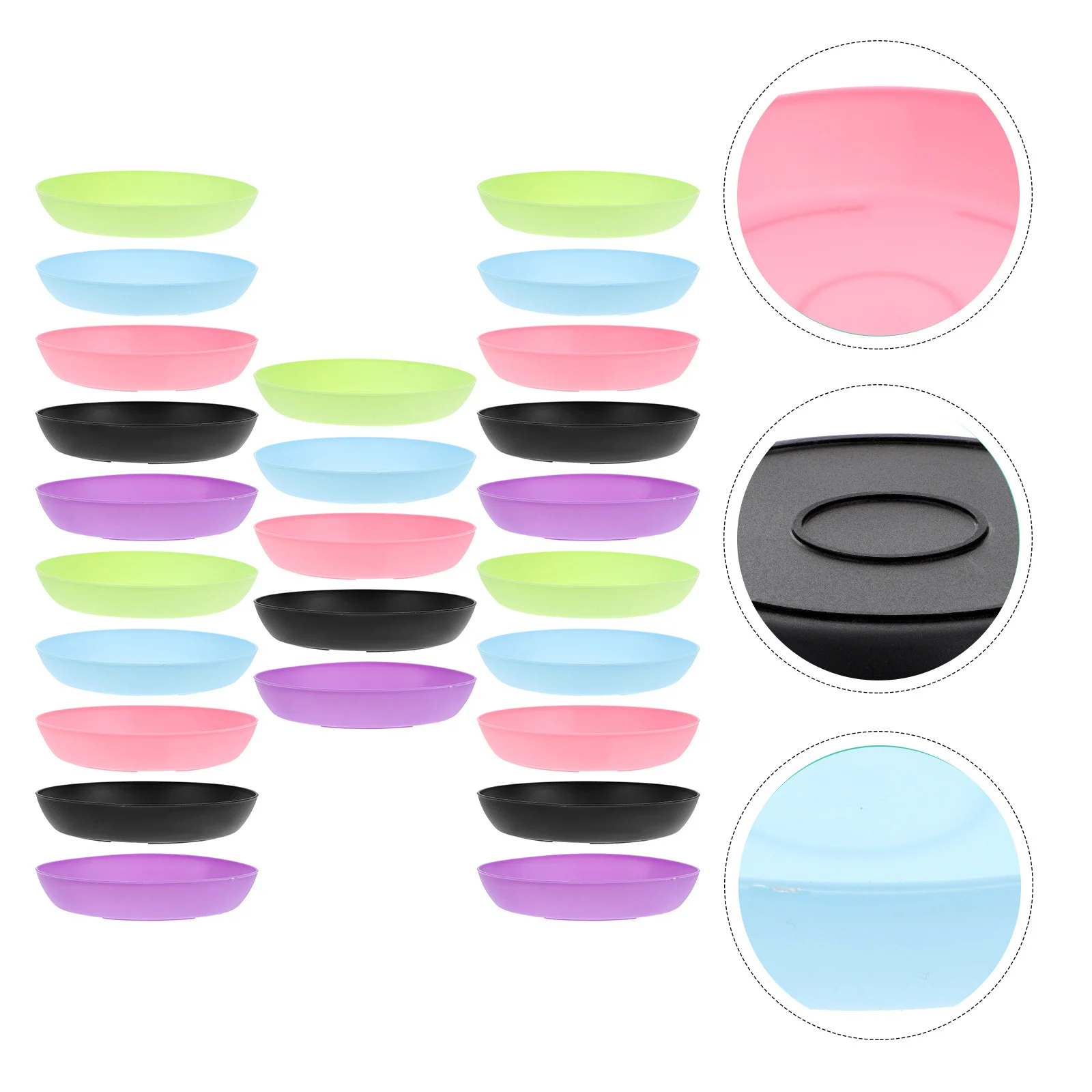 

25Pcs Simple Design Flowerpot Trays Fine Workmanship Lightweight Portable Potted Plant Trays Plastic Plates for Water Holding