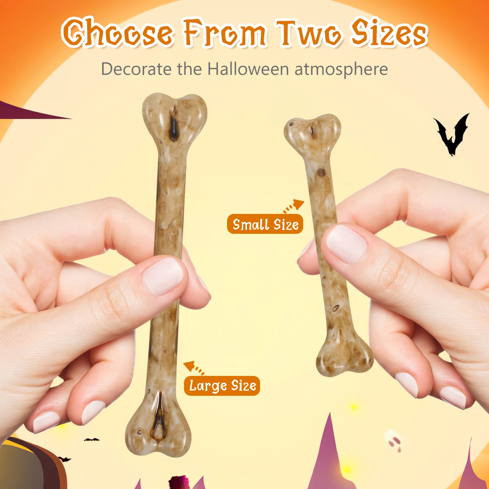 

20pcs Simulated Bone Decorations Durable Halloween DIY Fake Bones Charms Plastic Prank Props Lifelike Trick Toys