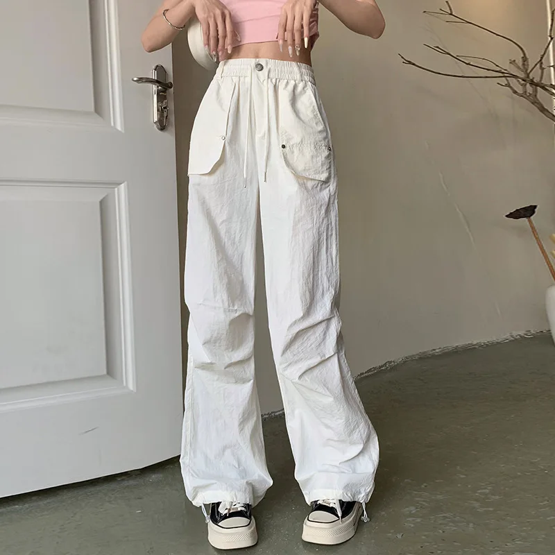 Drawstring Day Silk Bamboo Festival Ice Oxygen Cotton Wash Overalls Women's Summer New Loose Bunched Feet Casual Pants