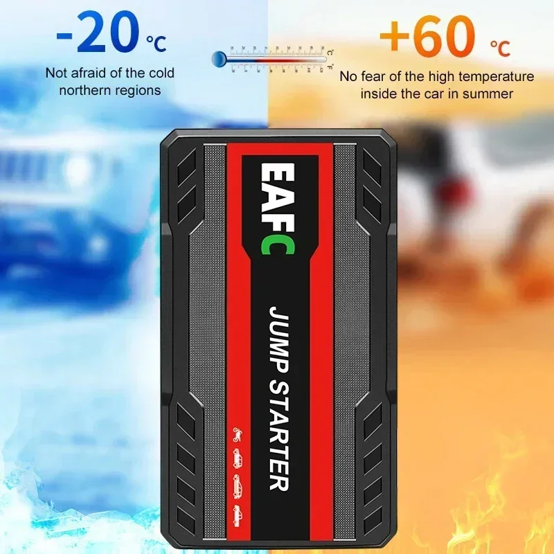 Car Jump Starter Portable Car Battery Starter 12V Auto Starting Device with LED Light For Auto Battery Booster Buster