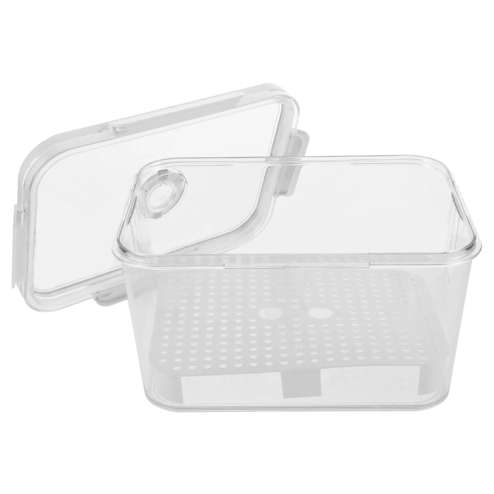 

Modern Clear Bread Box with Handle Time Recording Function Airtight Food Storage Container for Bread Cookies Pastries Fridge Or