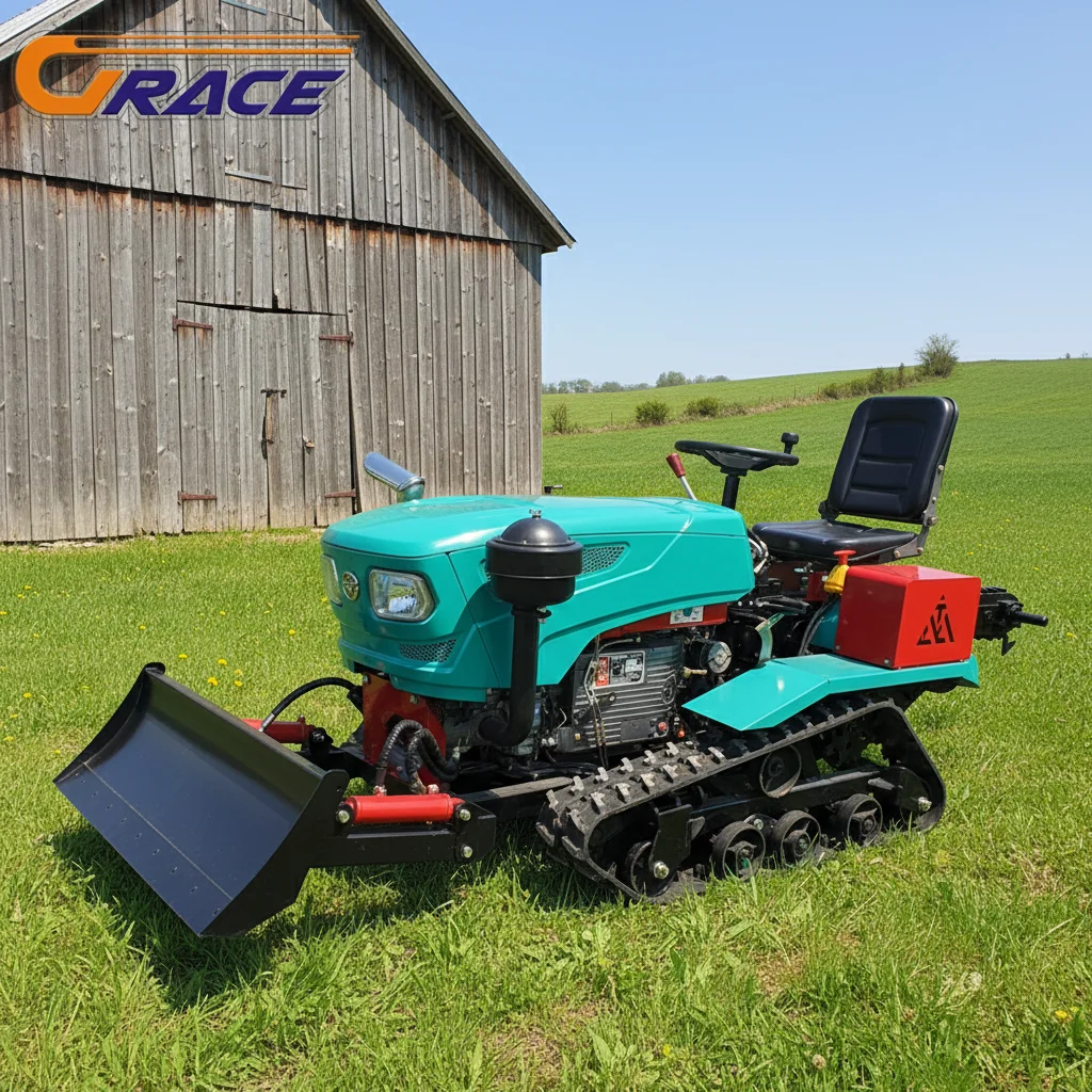 

Customize Crawler Tractor 30HP 40HP 50HP Rubber Track Agricultural Tractor For Paddy Field And Farm