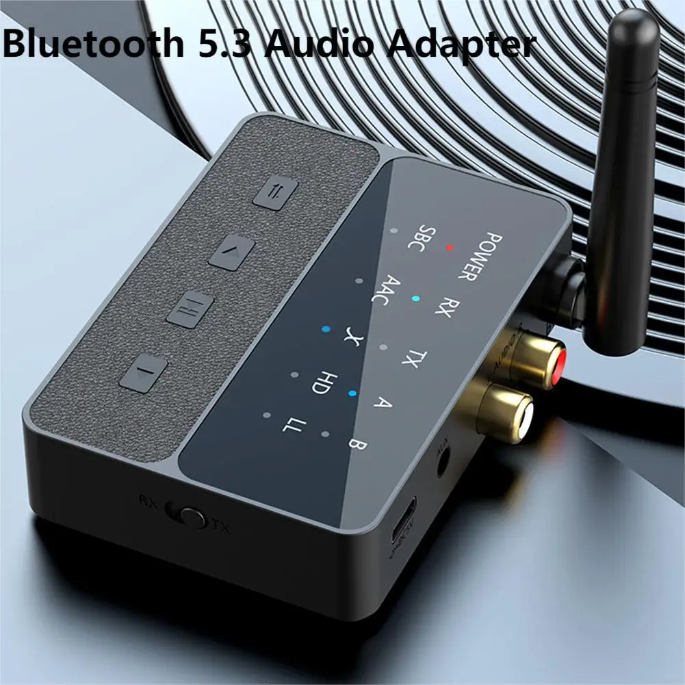 Bluetooth 5.3 Audio Adapter AptX/HD/LL Receiver Transmitter 3.5mm RCA AUX Wireless HIFI Stereo Adapter Dongle for Speaker TV PC