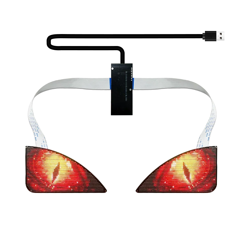 Blinking Eyes LED Display Panel  Eagle Eyes Winking Screen APP Programmable LED Eye Display Sign for Car Backpack Eye LED Screen