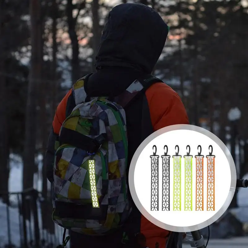 Reflective Backpack Pendant Safety Reflective Clothing Keychain Pendant Multi-Functional Design Safety Supplies for Walking