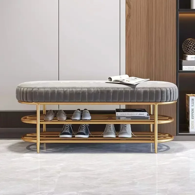Shoes Stool At The Door of The House Entrance Stool Sofa Stool Against The Wall Long Bench Bed End Designer Cloakroom