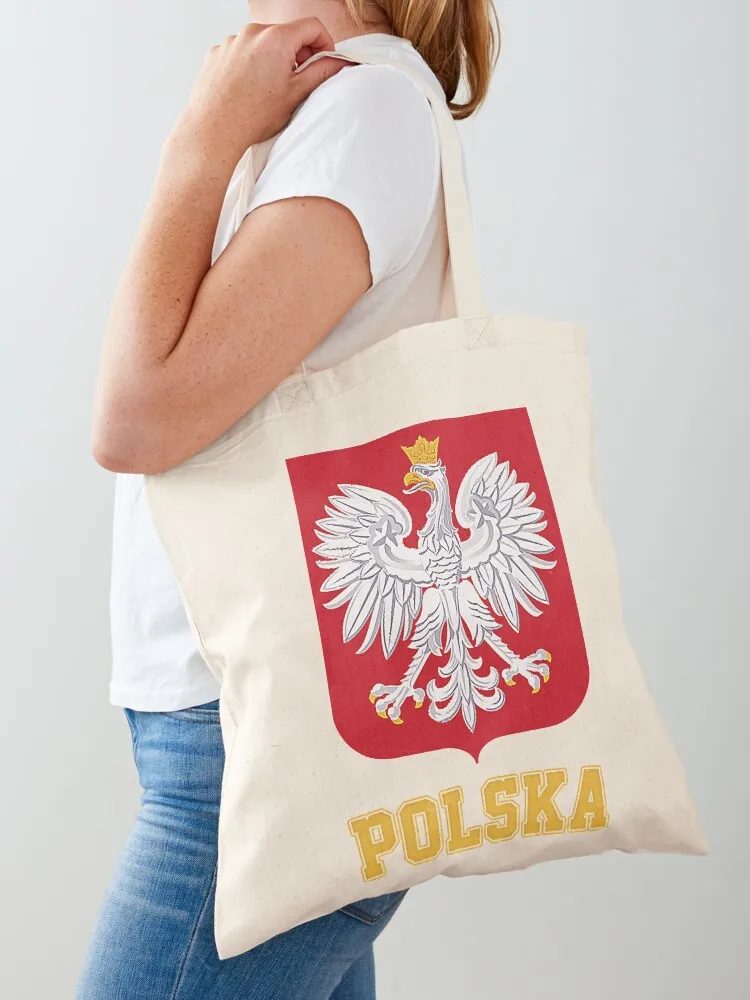 

Vintage Style Poland Polish Eagle Flag Tote Bag personalized tote bags luxury women bags woman 2025 Customizable tote bag