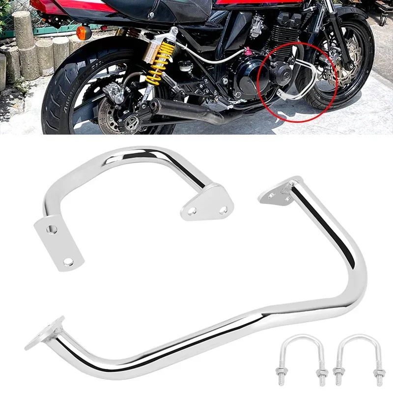 Motorcycle Chrome Highway Falling Protection Crash Bar Engine Guard Landing Bumper For Kawasaki ZRX400 ZR400E1997-2008