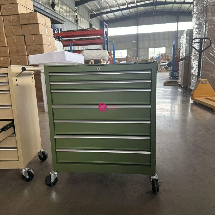 Yicheng New Rolling Hair Tool Cart Iron Drawer Type Storage Box Movable Workbench Organizer for Hair Salon and Household Use