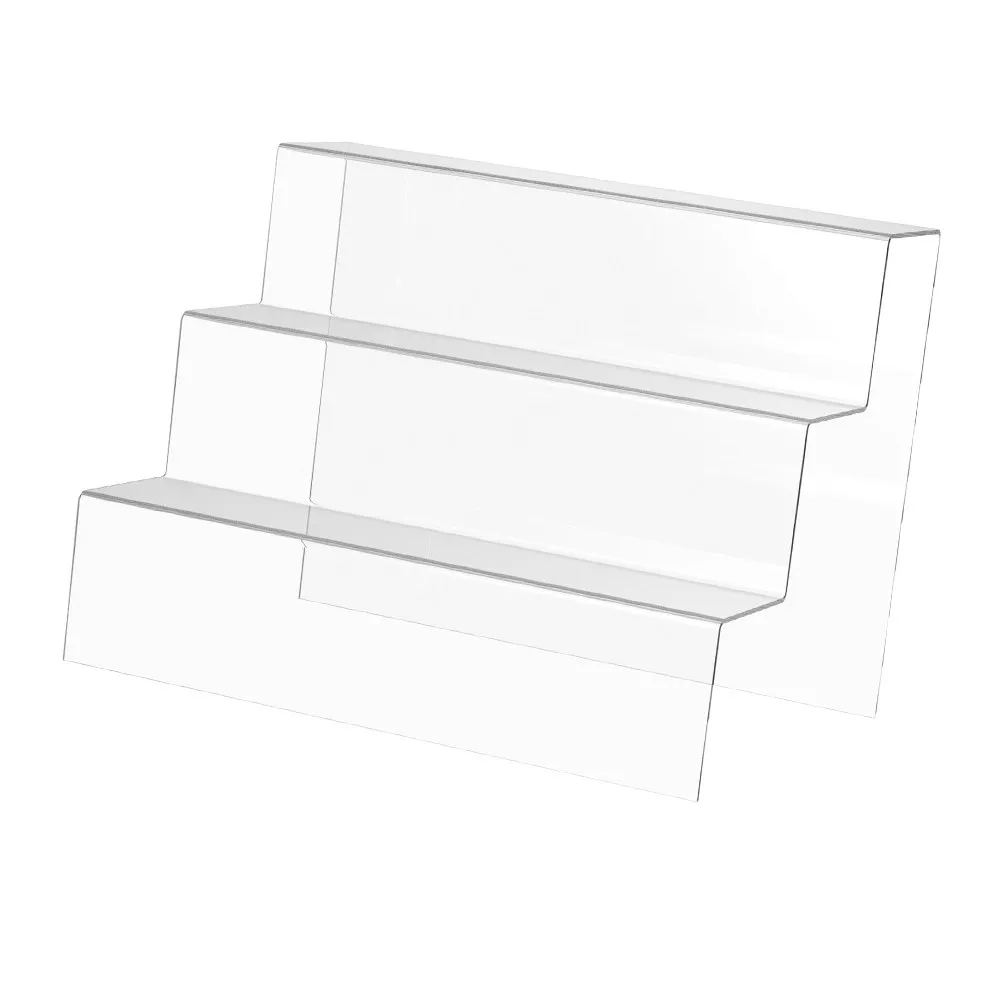 1Pcs Heavy Duty Acrylic Multi-Tier Display Stand Ladder Style Perfume Storage Holder Transparent Organizer for Countertop