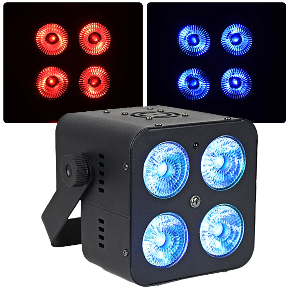 DJ LED Par Mini RGBW 4IN1 LED Stage Par Lights Sound Activated DMX Control LED Uplights For Disco Wedding Club Music Live Shows