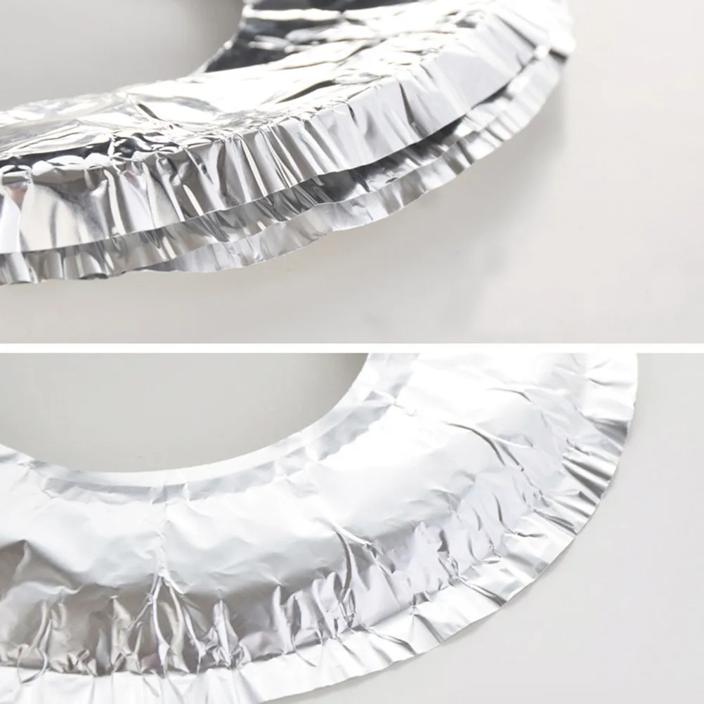 10Pcs Eco Friendly Aluminum Foil Gas Stove Liners Heat Resistant Oil Proof Stove Burner Covers Universal Fit for All Gas