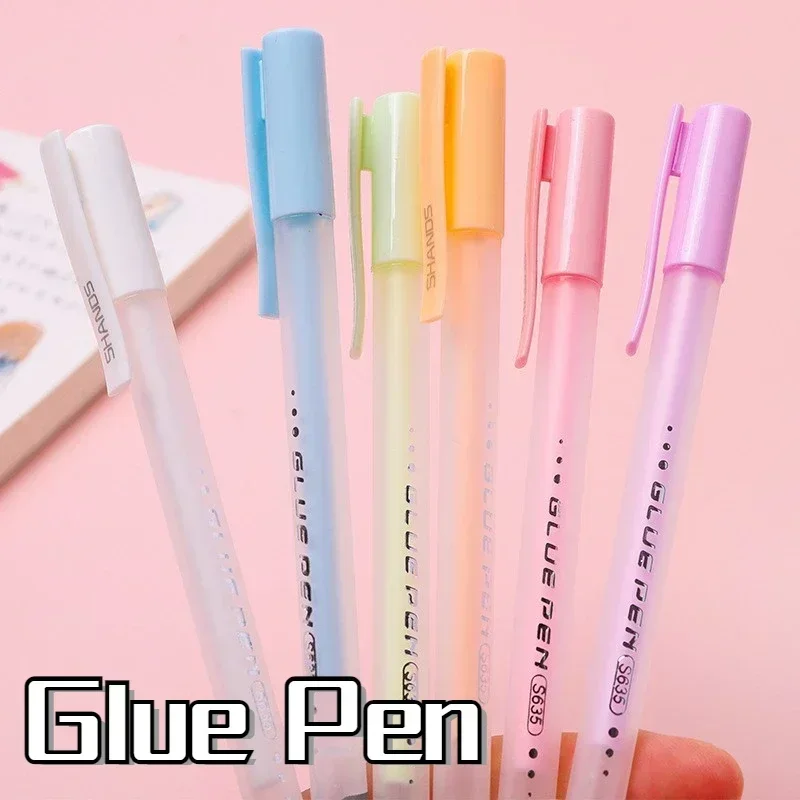 Glue Pen Candy Color Handbook Dispensing Pens Quick-Drying Dot Gule Stick High Viscosity Glue Creative Students Stationery cute