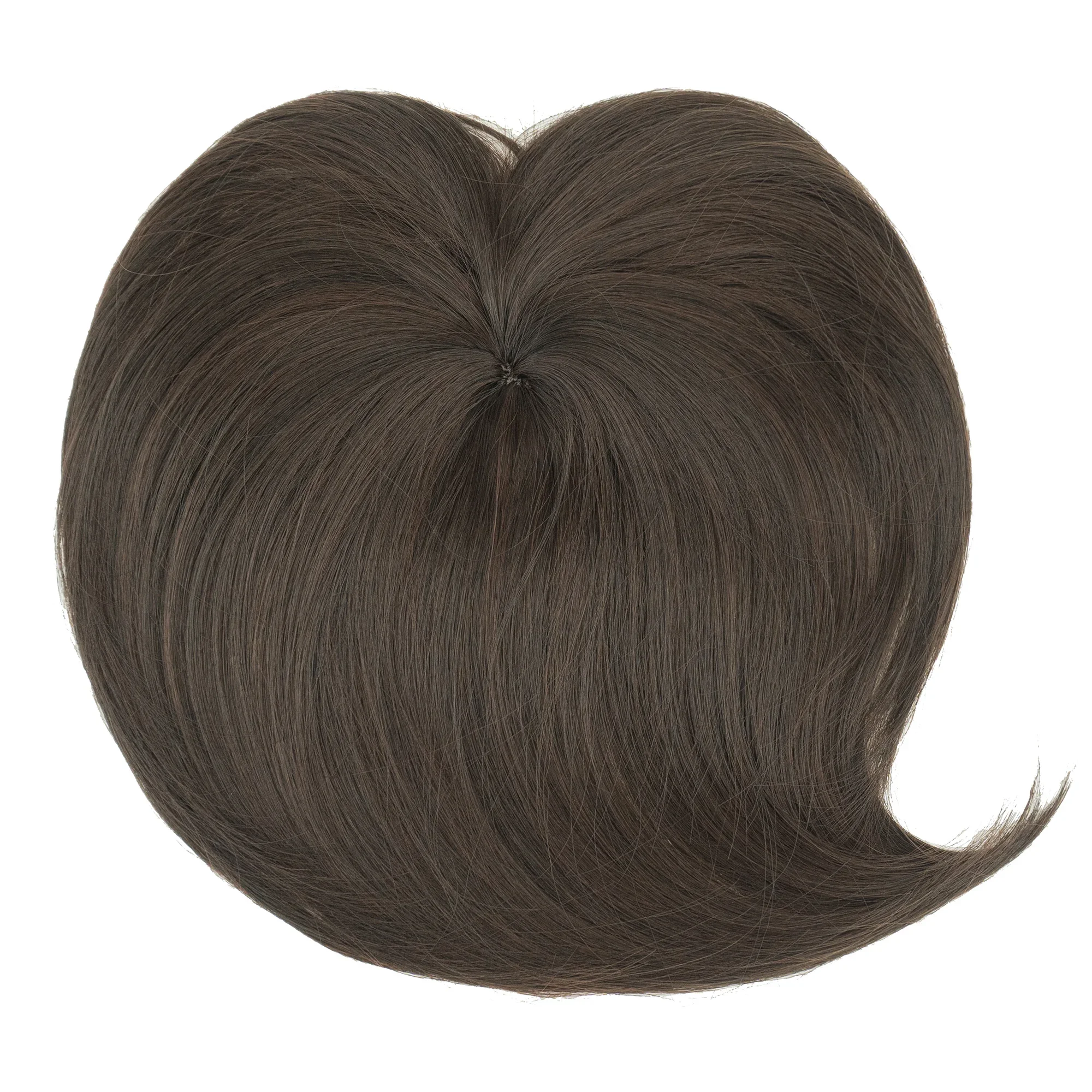 Soowee Synthetic Hair Topper With Bangs Invisible 3D Hair Toupee Hairpieces Top Hair Closures for Men and Women