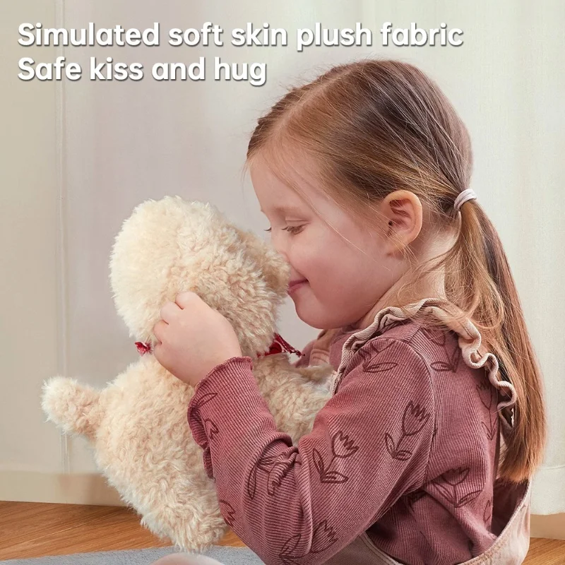 TUMAMA 7 szt. Pluszowe Zabawki dla Psów Chodzące Gryzaki z Dźwiękiem i Wyciekiem Elektroniczne Interaktywne Pluszowe Szczeniaki z Obrożą i Akcesoriami