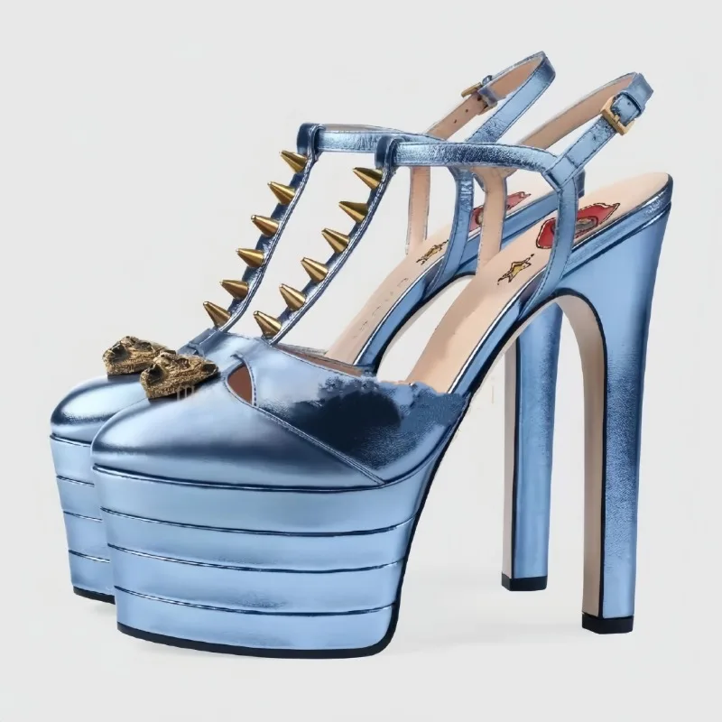Elegant 16cm Platform High Heel Sandals for Women-Perfect for Wedding Party T-Stage Evening Events Size 43 Summer Fashion Shoes