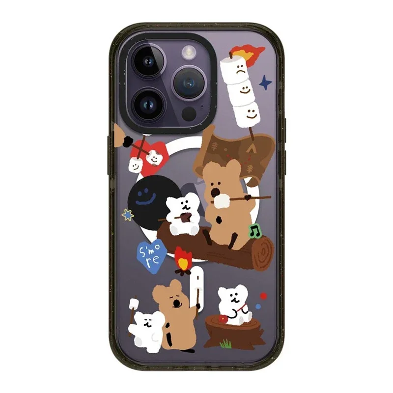 

MagSafe Acrylic Cartoon Bear Phone Case Cover for IPhone 11 12 13 14 15 Pro Max Case for IPhone 14 Pro Max