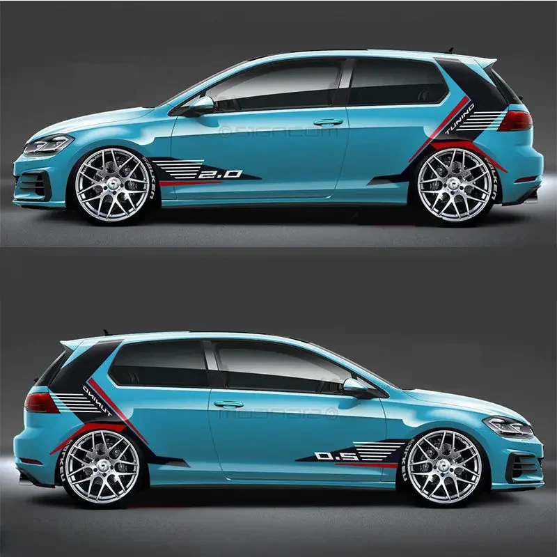 

Car Sticker Body Exterior Decoration Modified Sticker Dedicated Lahua Color Strip Film For VW Golf 6 Golf 7