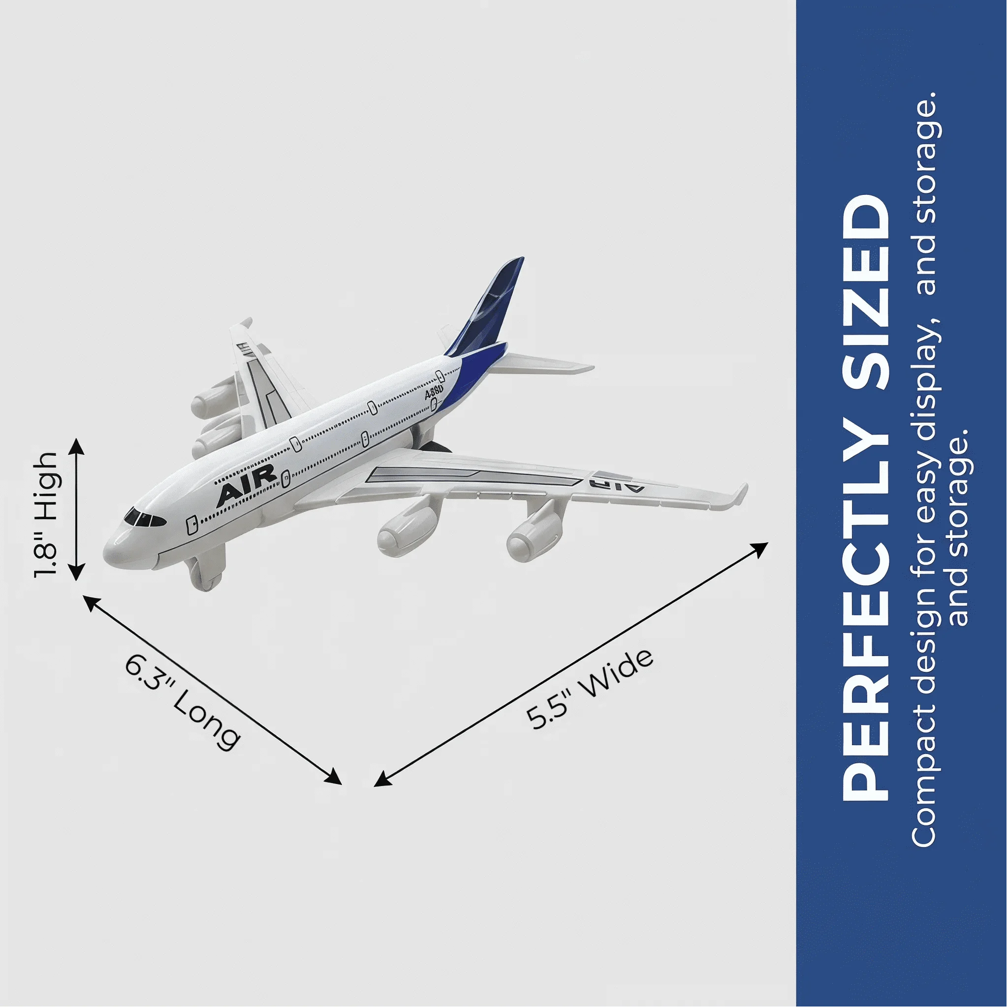 2 Pack Pullback Toy Airplanes, 6.3