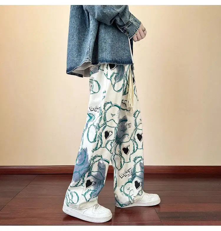 5XL Trousers Tide Brand Ins High Street Hip-Hop Men And Women Loose Straight Casual Pants Casual 2022 New