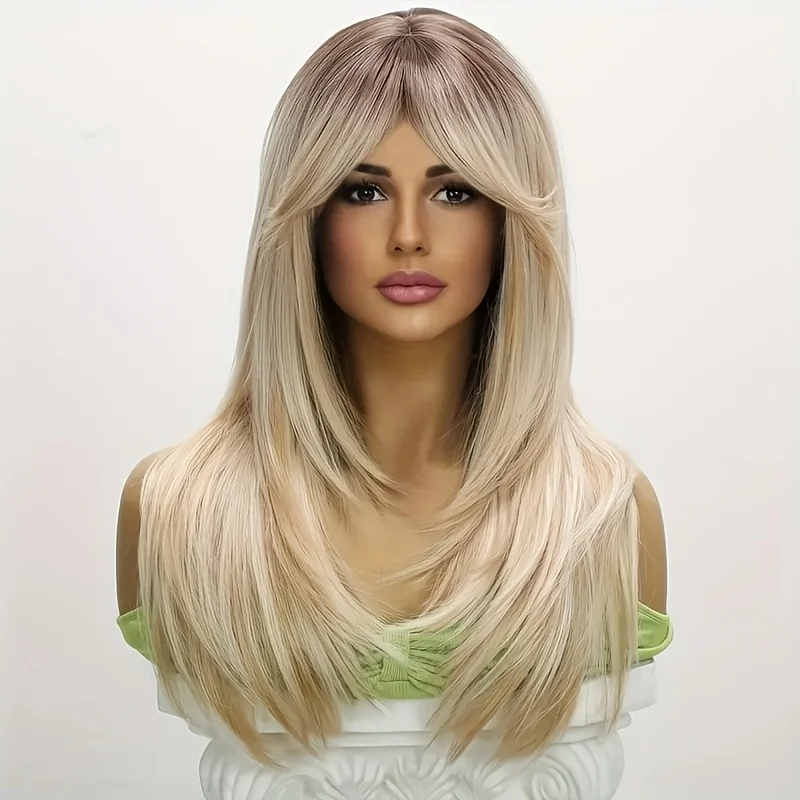 Elegant, fluffy, fashionable short curly wig  women, synthetic fiber, short hair, heat-resistant high-temperature silk inner net