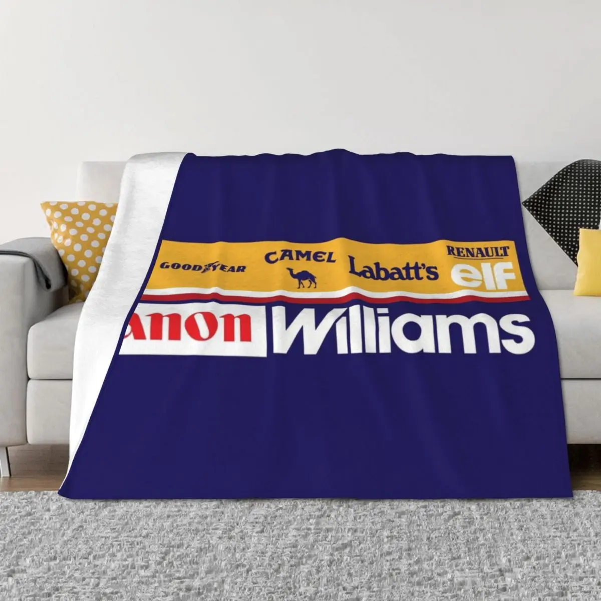 

Williams FW14 1991/1992 Sponsor block Throw Blanket Extra Large Throw Large sofa bed Blankets