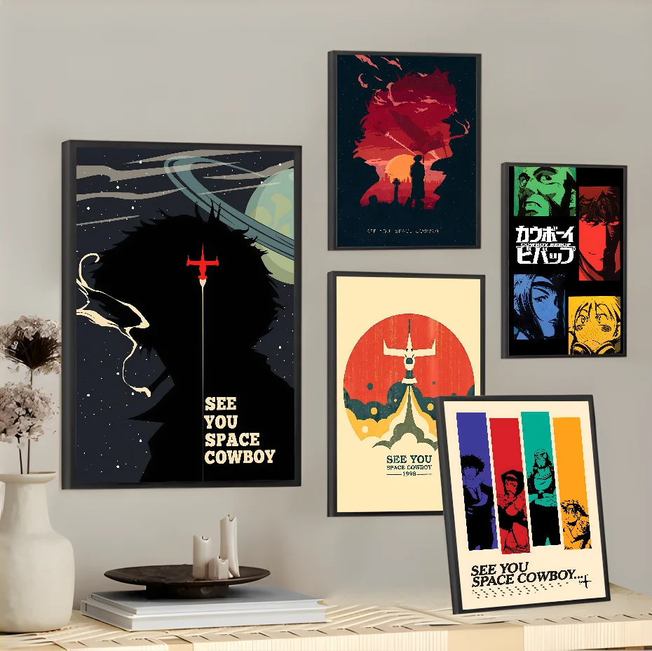 Anime C-Cowboy Bebop Poster Prints Wall Sticker Poster Wall Art Painting Study Nordic Home Decor