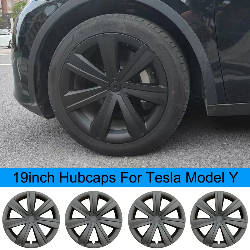 

4pcs For Tesla Model Y 2019-2024 Hubcaps,19 inch Wheel Cover Rims Wheel Covers Replacement Rims Protector Accessories