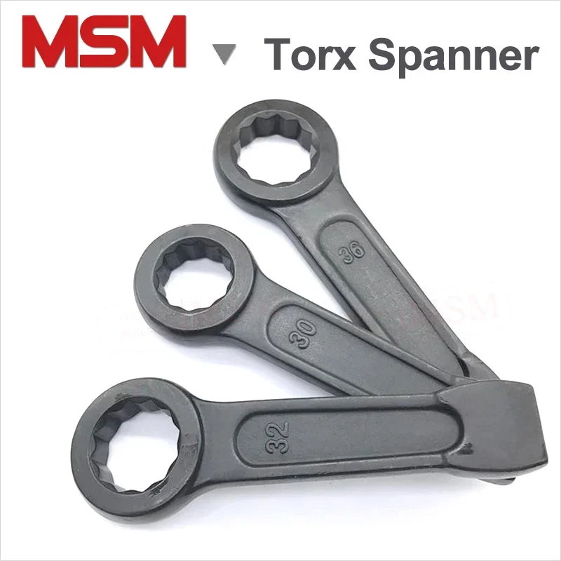 Heavy Duty Torx Spanner High Strength Striking Face Box Wrench Slugger Hammer Wrench Size 24 27 30 32 34 36 38 41 46 50 55