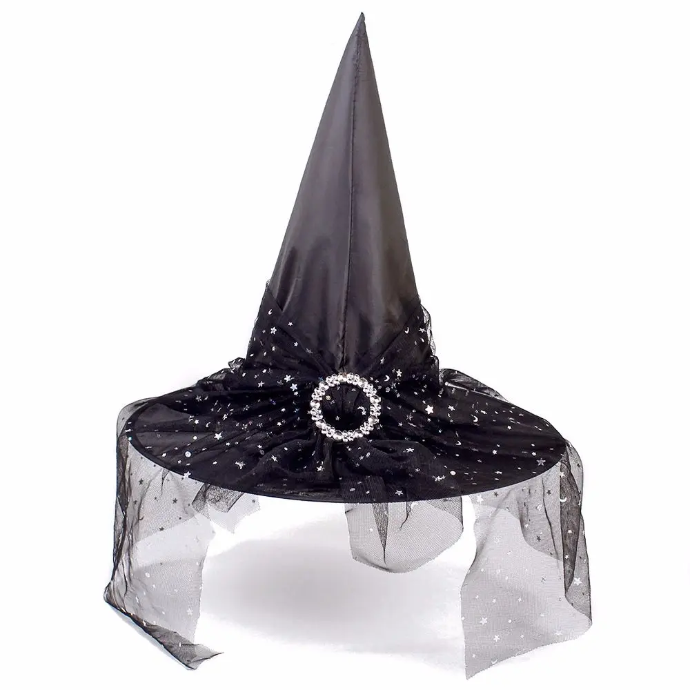 Female Hats Unisex Drama Decor Fedoras Masquerade Hats Wizard Props Caps Witch Caps Halloween Hats Cosplay Party Hats