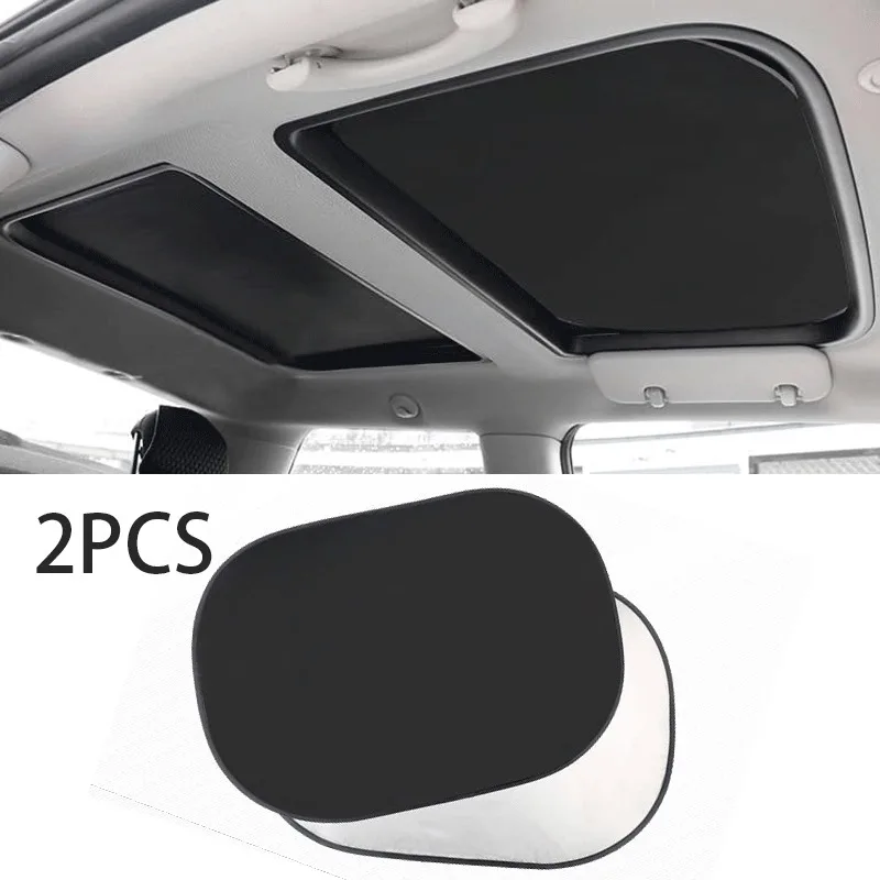 

2Pcs Foldable Sunshade Insulation Car Sunroof Sunshade Indoor Sunshade Suitable For Mini Cooper, Clubman, And Countryman R56 .