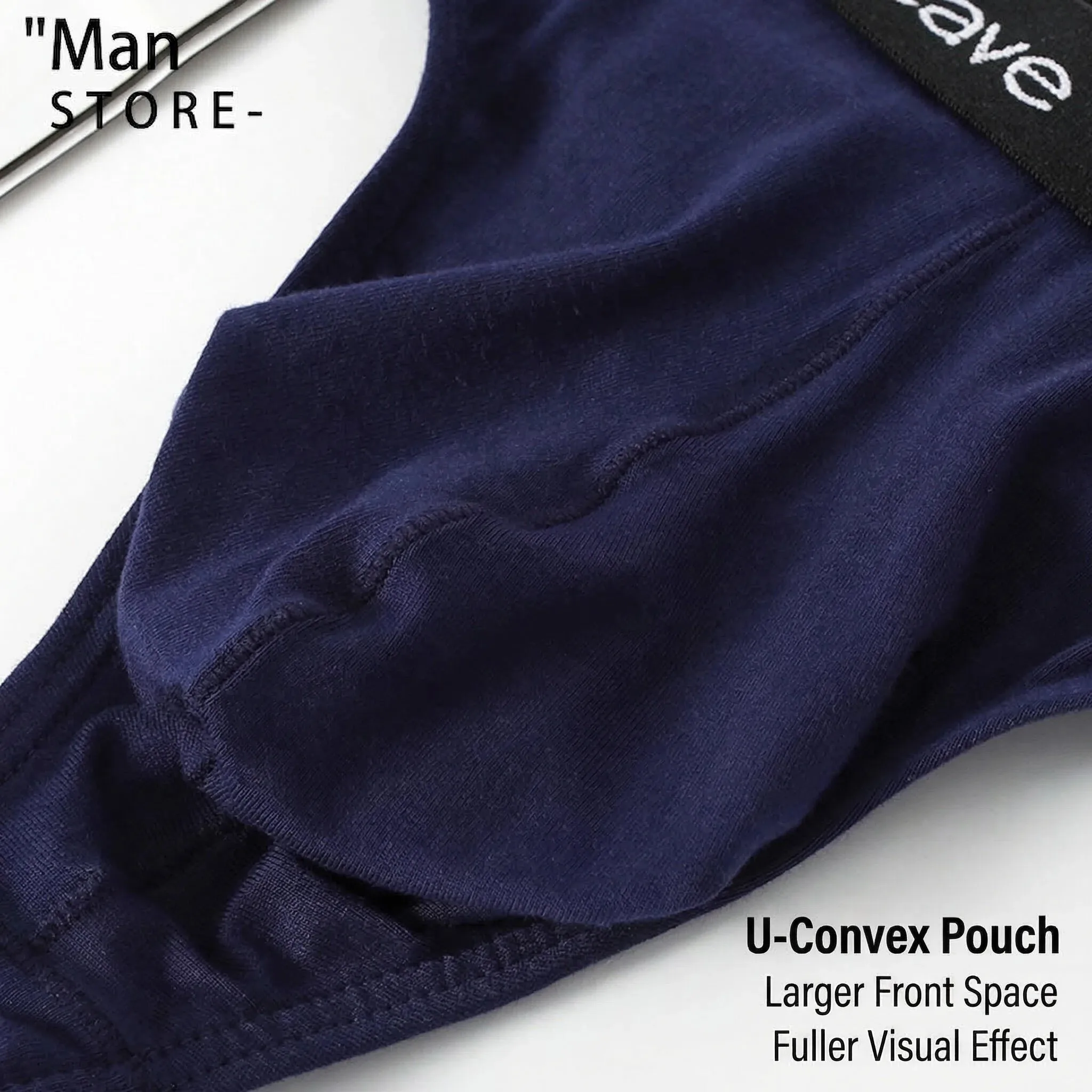 Fancave Men's Sexy Thong Underwear, Fashionable Bikini, Breathable U-Convex One-Line Briefs image 3