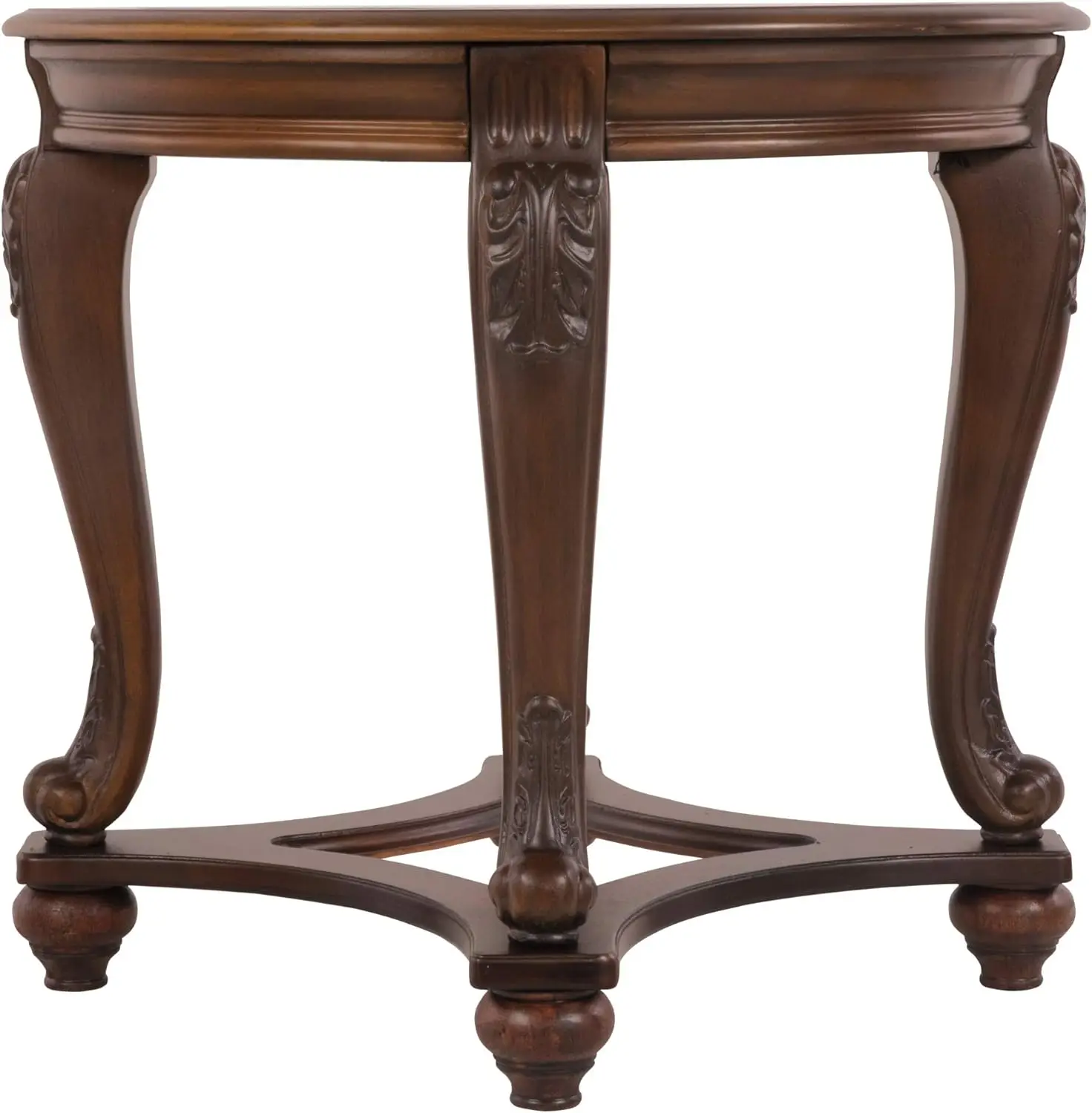 Design by Ashley Norcastle Traditional Round End Table, Dark Brown