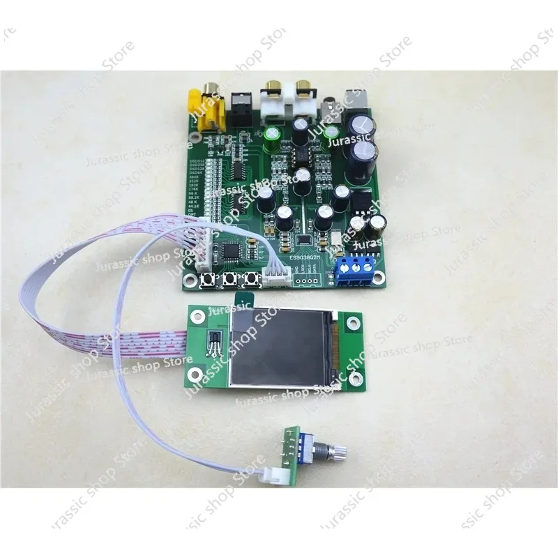 ES9038 Q2M DAC DSD ถอดรหัสรองรับ IIS DSD 384KHz Coaxial Optical Fiber DOP