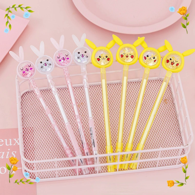 Wholesale Butterfly Sequined Gel Pens Girl Heart Cute Rabbit Deer Sequined Pen Office Accessories